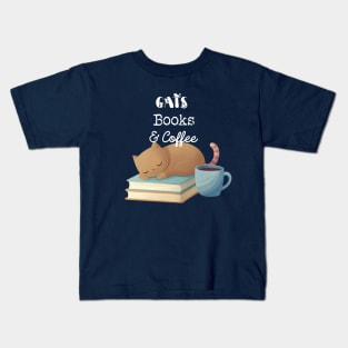 Cats, books & coffee Kids T-Shirt
